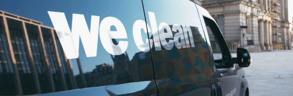 van1-1024x336 Home - We Clean - Commercial Contract Cleaning